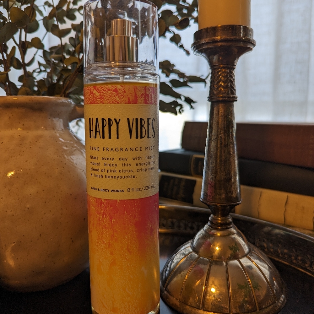 Happy vibes bath and body works spray